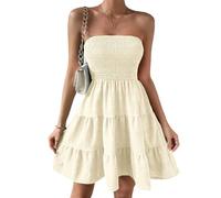 Oxxggkao Robe de cocktail confortable sans manches en polyester extensible parfaite pour un événement quotidien ou une fête des femmes, abricot, XXL