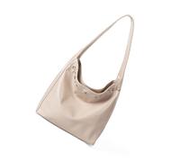 Oxxggkao Sac à bandoulière en cuir synthétique pour femme avec poignée sur le dessus, sacs à bandoulière avec cordon de serrage pour femme, beige