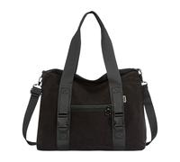 Oxxggkao Sac à bandoulière multifonction en nylon avec sangle réglable - Convient pour le bureau ou un usage quotidien décontracté - Léger, Noir