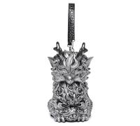 Oxxggkao Sac à bandoulière spacieux à motif Kylin léger en PVC avec sangle réglable pour essentiel et élégant sac à bandoulière Kylin avec sangle réglable, Argenté.