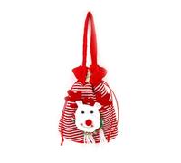 Oxxggkao Sac à bonbons de Noël festif avec imprimé dessin animé pochette de rangement avec cordon de serrage pour ranger des friandises et des chocolats sacs cadeaux surprise, Sac fourre-tout en forme