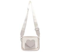 Oxxggkao Sac à main à bandoulière transparent pour contenir de petits effets personnels, blanc, One Size