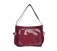 Oxxggkao Sac à main décontracté en nylon pour le travail et l'école, pratique et léger, sac à bandoulière spacieux, sac à bandoulière unisexe, Rouge, One Size