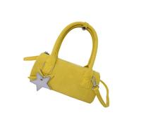 Oxxggkao Sac à main ergonomique en polyuréthane avec sangle réglable pour le travail, les trajets et un usage quotidien, jaune