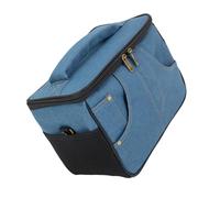 Oxxggkao Sac de transport pour amplificateur de guitare de voyage, style rétro, texture tissu, cloison interne, absorption des chocs pour une utilisation en extérieur, bleu, S, Beauté de masse