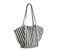 Oxxggkao Sac fourre-tout tendance et polyvalent en toile avec motif rayé, sac à main élégant et fonctionnel pour femmes et filles et sac à dos confortable pour les amateurs de mode artistiques