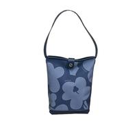 Oxxggkao Sac seau élégant à motif floral pour femme, grande capacité, porté à la main ou au-dessus du sac à main tendance, bleu, One Size