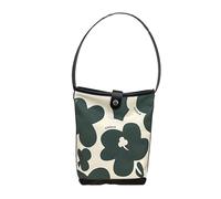 Oxxggkao Sac seau élégant à motif floral pour femme, grande capacité, porté à la main ou au-dessus du sac à main tendance, Vert, One Size