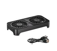 Oxxggkao Silents Support de refroidissement à haut débit d'air alimenté par USB Double ventilateur pour réduire la température des appareils électroniques Refroidisseurs d'ordinateur portable