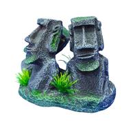 Oxxggkao Statue décorative en pierre pour aquarium, abri sûr, sculpture en résine pour aquariums, décoration esthétique, décoration d'aquariums