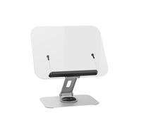 Oxxggkao Support de livre en acrylique transparent pour la lecture avec fonction de rotation complète, position changeable, parfait pour les étudiants et les professionnels, pupitre de partitions de