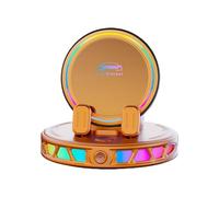 Oxxggkao Support de téléphone rotatif à 360 degrés sur tableau de bord avec lumière, ventouse, support réglable à changement de couleur LED pour téléphone de voiture