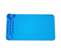 Oxxggkao Tapis de peinture épais en silicone avec plateau de peinture, rondelle de pinceau, support de brosse pour art, peinture, artisanat