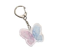 Oxxggkao Y2k Porte-clés en acrylique avec pendentif papillon coloré en forme de cœur pour fille, C, taille unique