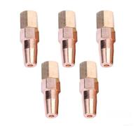 Oxy Buse de soudage au propane avec embout en laiton pour torche H01-6, jet chauffant de 0,9 mm à 1,3 mm, construction en alliage de cuivre, lot de cinq unités (0,9 mm)