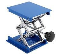 Oxyde d'acier/aluminium inoxydable Laboratoire plate-forme élévatrice à ciseaux Support rack 150 * 250mm 100mm 160mm Outils de levage Nouveaux Outils de bricolage(100x100x160 Blue)