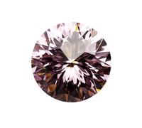 Oxyde de zirconium rose rond taille empire pour la fabrication de bijoux fins et bagues, 8.0mm, Moissanite