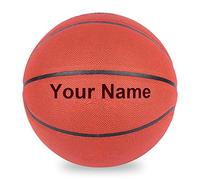 OXYEFEI Ballon de Basket Personnalisable avec prénom et Texte Gravé Ballon de Basket Taille 7 avec Pompe pour Intérieur Extérieure Balle Jeu - Cadeaux Personnalisés pour Garçons (Style 1)