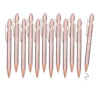 OXYEFEI Stylo Personnalisé,Lot de 12 Stylos Personnalisés Stylo Personnalisable avec Prenom Des Cadeaux Uniques Pour les Mariages, les Remises de Diplômes et les Anniversaires (Or Rose 1, 36)