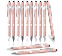 OXYEFEI Stylo Personnalisé,Lot de 12 Stylos Personnalisés Stylo Personnalisable avec Prenom Des Cadeaux Uniques Pour les Mariages, les Remises de Diplômes et les Anniversaires (Or Rose 2, 12)