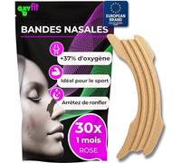 OXYFIT® | 30 Bandes Nasales Anti Ronflement (Nasal Strips) | pour Mieux Respirer et Stopper la Congestion | Écarteur Nasal Adhésif pour Sommeil et Sport (Rose - 30)