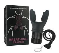 Oxyfit Appareil d'entraînement pulmonaire pour la respiration et le flux d'oxygène pour améliorer la capacité pulmonaire Outil d'entraînement à l'expansion pulmonaire pour thérapie respiratoire (Noir)