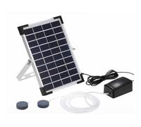 Oxygénateur de bassin à énergie solaire 5 W Pompe à oxygène avec distribution uniforme de l'air pour aquarium et aquarium extérieur
