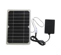 Oxygénateur solaire 5 W 5 V pour aquarium, pompe à oxygène portable à énergie solaire avec port de sortie USB, tubes d'oxygène et pierres à air pour des niveaux d'oxygène stables