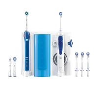 Oral-B Pro 2000+ Kit Brosse Ã€ Dent Electrique Rechargeable Avec Jet Dentaire 1 Hydropulseur Oxyjet, 1 Brosse Ã€ Dents , 4 Canules Oxyjet, 3 Brossettes, Blanc Bleu, Cadeau Fêtes Des Pères