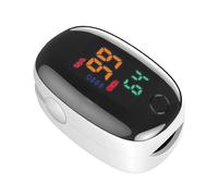 Oxymètre de Doigt, Oxymètre de Pouls avec Écran Couleur LCD, 3-5 Seconde de Mesure Rapide, Oxymètre de Doigt Professionnel, Saturometre Oxymetre et Moniteur de Fréquence Cardiaque (Blanc)