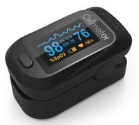 Oxymétre De Doigt,Oxymètre De Pouls,Saturometre Oxymetre, Mesure Précise De La Saturation en Oxygène dans Le Sang, Écran OLED Mesure Spo2 Et PI、PR A