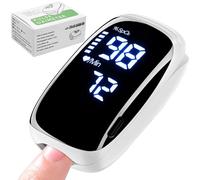 Oxymétre de Doigt,Oxymètre de pouls,Saturometre Oxymetre,Mesure Précise de la Saturation en Oxygène dans le Sang,Moniteur de Fréquence Cardiaque,Écran LED Mesure SpO2 et PR(Blanc et noir)