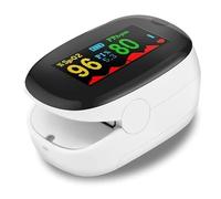 Oxymetre de Doigt Professionnel,Saturometre Oxymetre,Saturometre de pouls,Saturation Oxygène Doigt,pulse oximeter mit Écran LED Mesure SpO2 et PR(Blanc)