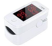 Oxymètre de Doigt Saturometre, IDOIT Oxymètre de Pouls Professionnel, Moniteur de Fréquence Cardiaque avec écran LED d'alarme, pour mesurer SpO2, PR et PI