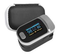 Oxymetre De Doigt, Saturometre Oxymètre De Pouls Oxygene Appareil pour Mesure De La Sang Saturation pour Adultes, Enfant Moniteur de Fréquence Cardiaque, Écran LED, Mesure SpO2 et PR A