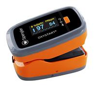 Oxymètre de doigt SPENGLER Oxystart, Oxymètre de Pouls Digital Portable, Facile à Utiliser, Fiable et Précis, Compact et Léger (Orange)