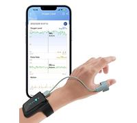 Oxymètre de Doigt Wellue, 72 heures d'autonomie, Apnée Sommeil Meter, Compteur de Saturation en Oxygène avec Bluetooth, Moniteur de Sommeil Portable avec Rapport APP et PC