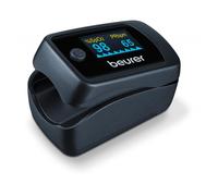 Beurer PO 45 Oxymètre de pouls, mesure de la saturation en oxygène (SpO₂), de la fréquence cardiaque (pouls) et de l'indice de perfusion (IP), écran couleur