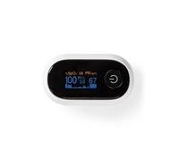 Oxymètre de Pouls Bluetooth SmartLife avec Ecran OLED et Alarme Sonore Blanc