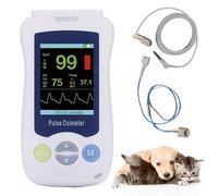 Oxymètre De Pouls Vétérinaire, Oxymètre Vétérinaire Portatif Avec Capteur D'oreille/langue, Surveillance De La SpO2 Et De La Fréquence Du Pouls, Sonde De Température En Option, Écran De 2,4 Pouces