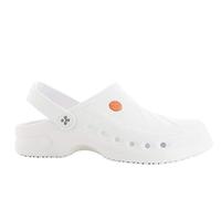Oxypas Safety Jogger Sabots pour Femmes - Sonic Chaussure de Sécurité Légère pour Hommes, idéale pour l'Hôpital ou la Cuisine, Antidérapante et Amortissante, Chaussure de Théâtre, Blanc, EU 37/38