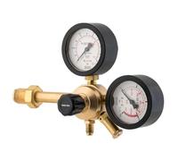 Oxyturbo Détendeur de Pression pour Azote et Gaz Comprimés avec Soupape de Sécurité, Double Manomètre Entrée/Sortie, Régulateur Professionnel pour CVC et Réfrigération
