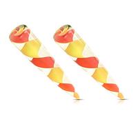 Oyaface 1 paire d'écarteurs d'oreille en verre multicolore 4G-1/2, Sans pierre précieuse