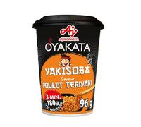 OYAKATA - Nouilles Sautées Yakisoba au Poulet Teriyaki Savoureuses, Prêt en 5 mins, 96g