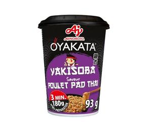OYAKATA - Nouilles Yakisoba Poulet, Saveurs Asiatiques Savoureuses et Pratiques, 93G