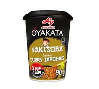 OYAKATA - Nouilles Yakisoba Saveur Curry Japonais, Texture Sautée et Épicée en Cup 90g - Le lot de 6