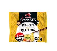 OYAKATA - Ramen Saveur Poulet Shio, Bouillon Légèrement Salé et Texture Fondante (Sachet 83g) - Lot de 8 - vendu par Lot