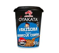 OYAKATA - Yakisoba Saveur Barbecue Coréen - Prêt en 3 Minutes - Format Cup - Repas Express Bureau et Déplacement - Pour les Fans de K-Food - la cup de 93g - Le Lot De 4
