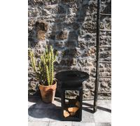 OYAT-Brasero B.B.O 58 pour 6 personnes coloris noir en acier brut Oyat - diamètre 58 cm
