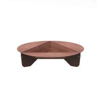 OYAT-Brasero de sol en acier coloris cognac Oyat Corten 120 - diamètre 120 x H 24,5 cm